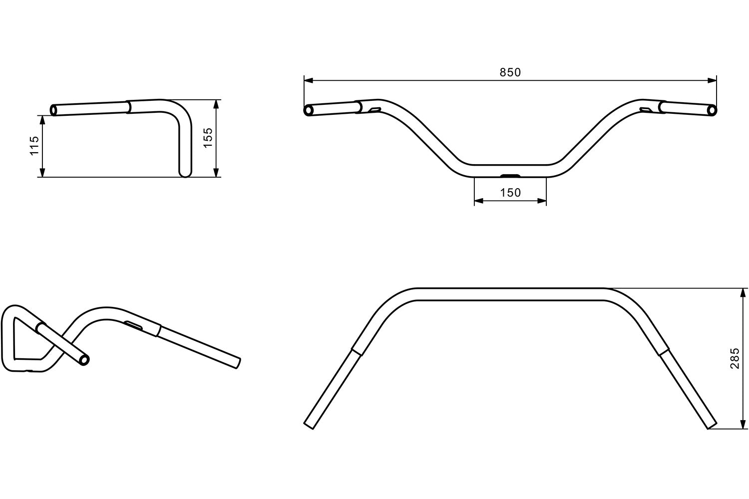 Wunderlich BEACH BAR handlebar R 18