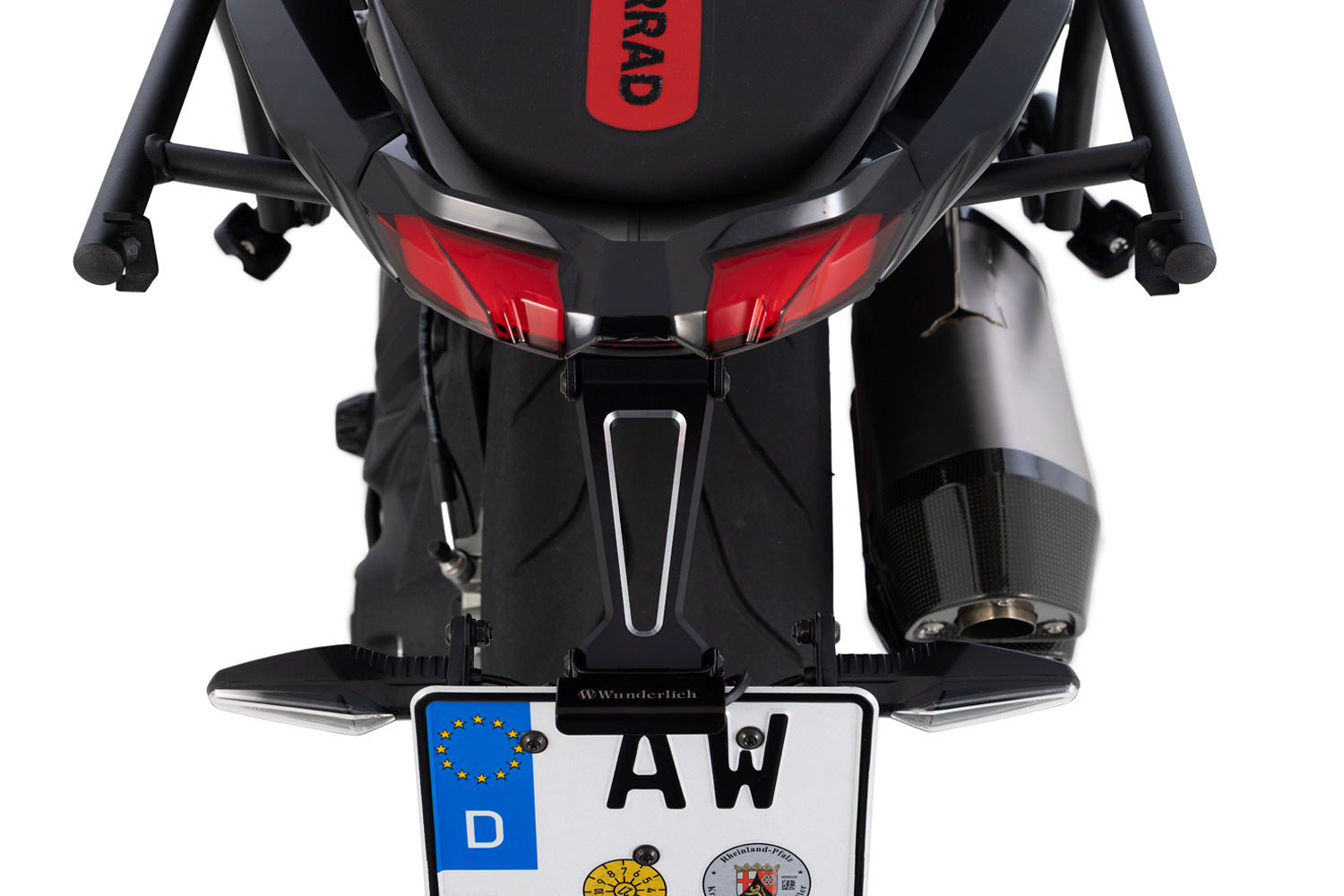 Wunderlich number plate holder R 1300 GS + RS (with 3-in-1 combined indicator light)