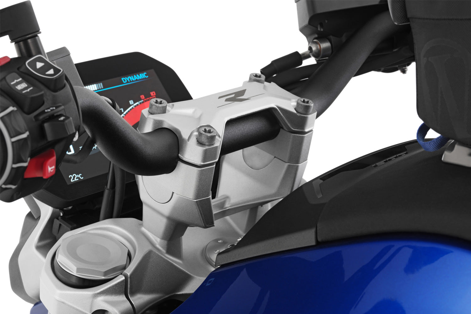 Wunderlich ERGO Handlebar Riser R 1300 R for models without BMW sat nav
