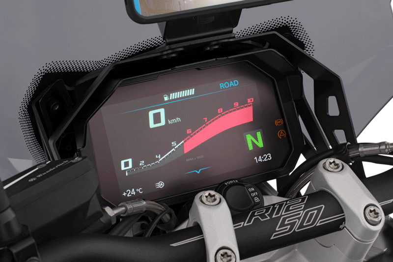 Wunderlich TFT Display Theft Protection with Integrated Anti-Glare Shield