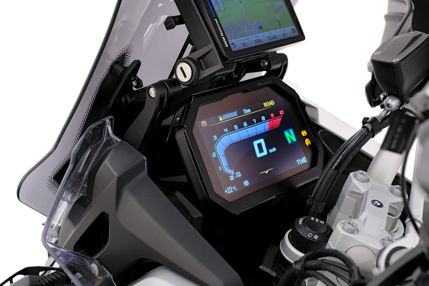Wunderlich TFT Display Anti-Theft Protection with Sun Visor Preparation