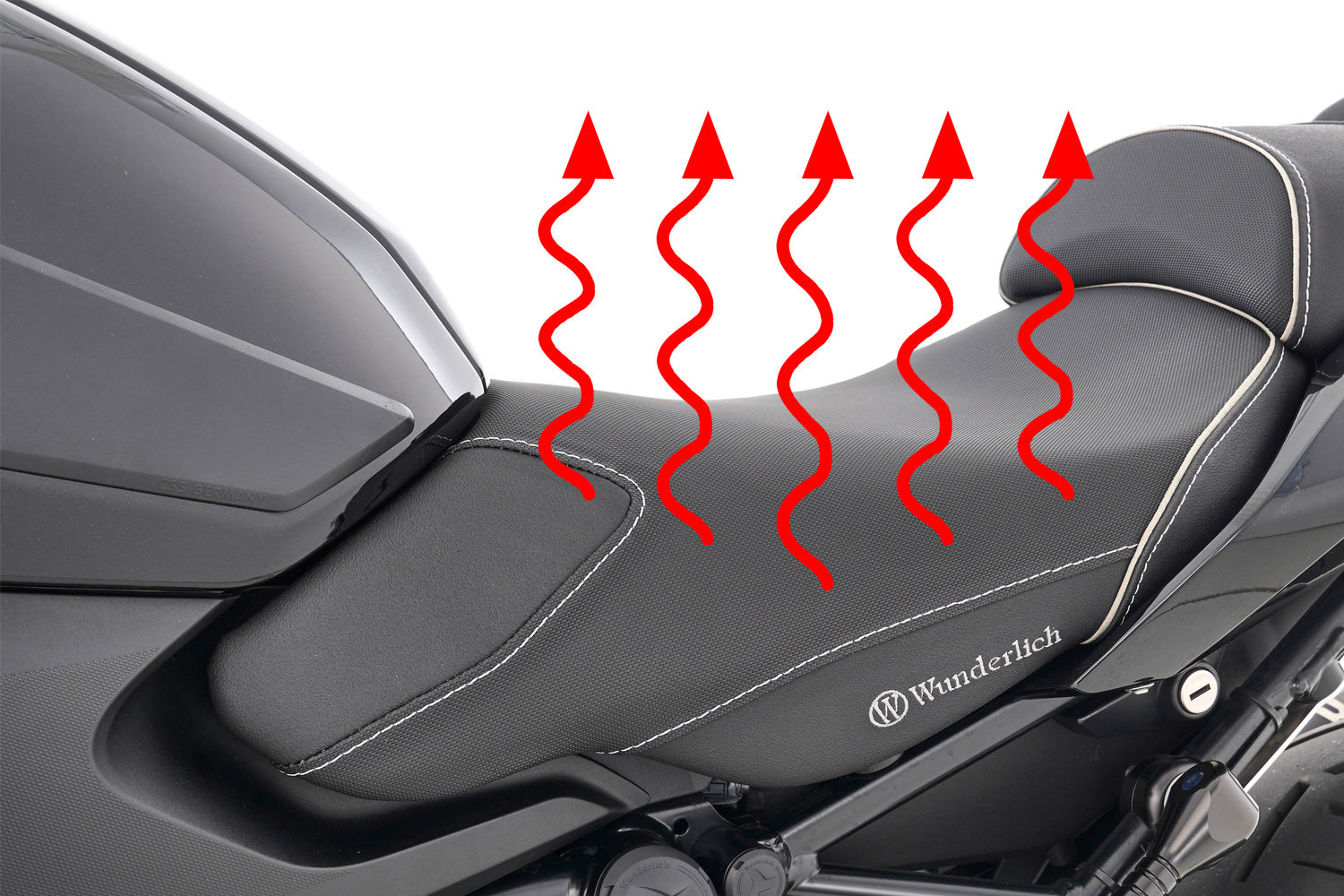 Wunderlich AKTIVKOMFORT rider seat - with seat heating Smart Plug & Play