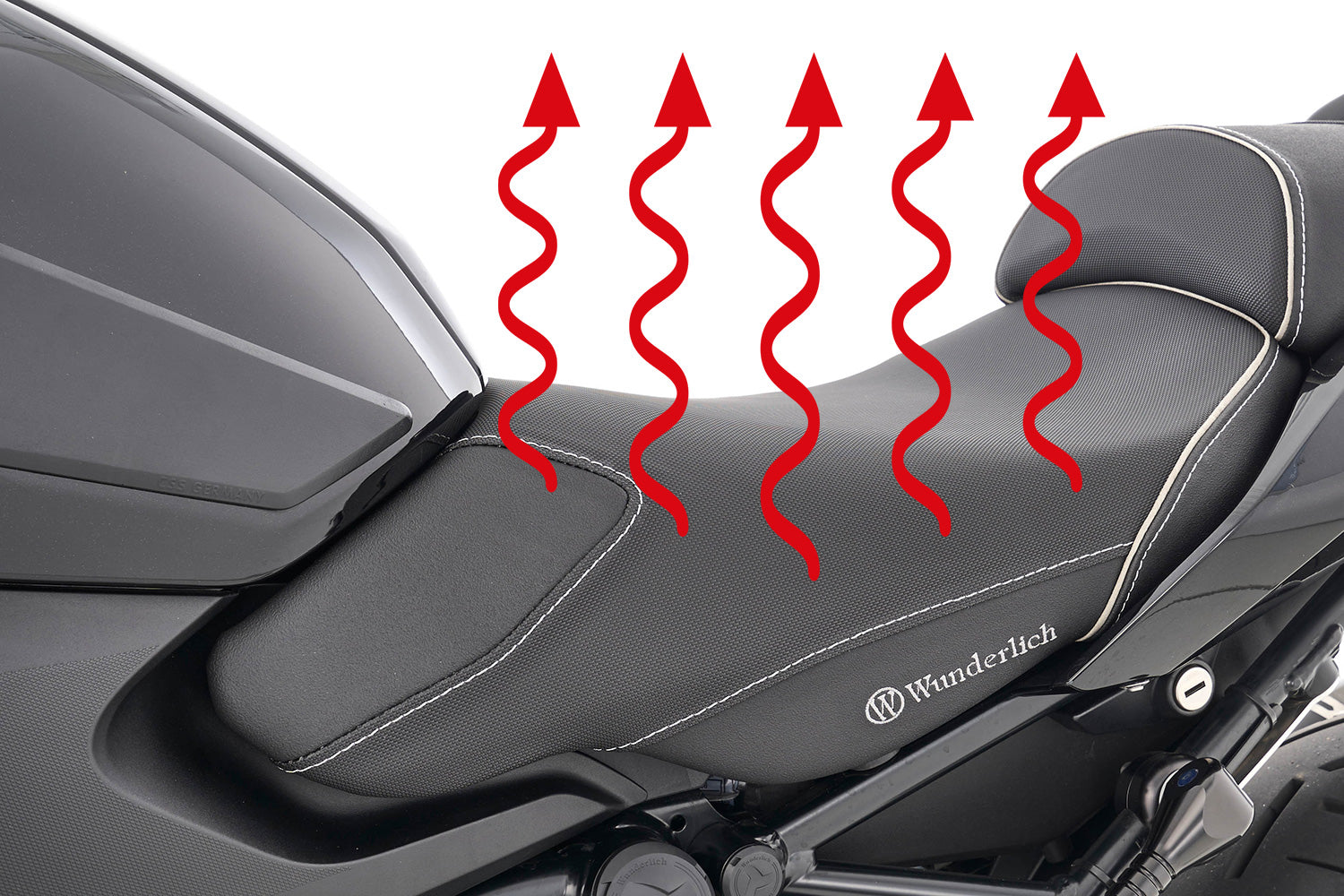 Wunderlich AKTIVKOMFORT rider seat - with seat heating Smart Plug & Play
