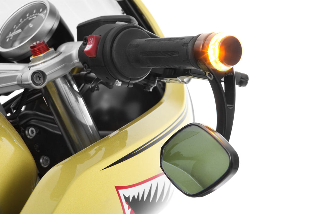 Adapter for handlebar end mirror and mo.Blaze Disk indicator