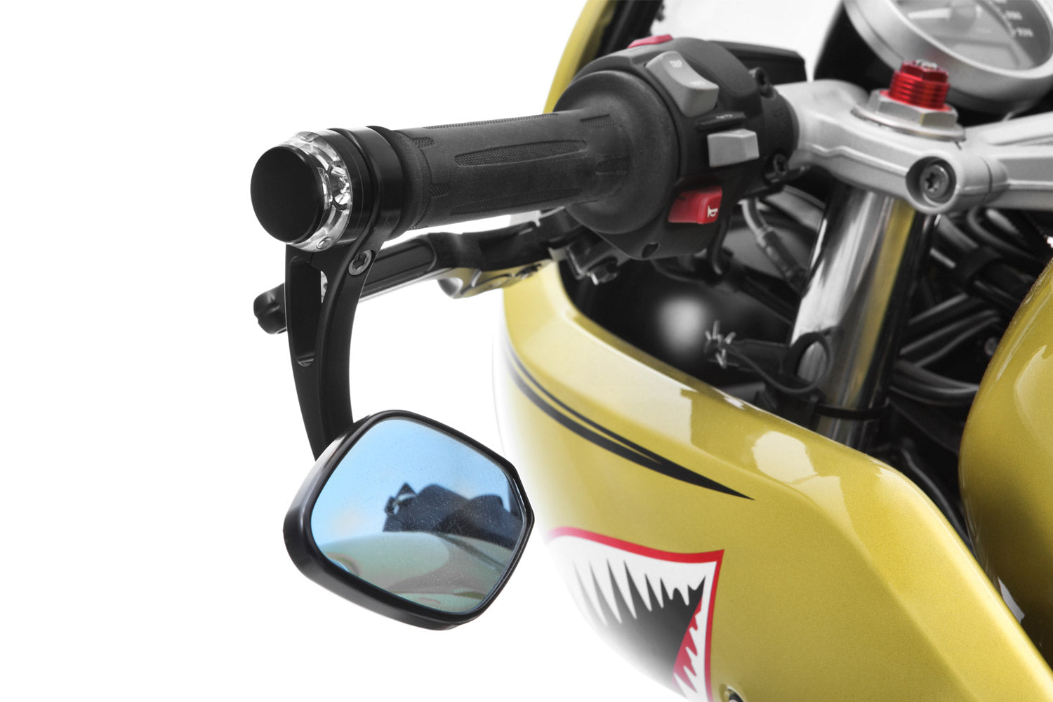 Adapter for handlebar end mirror and mo.Blaze Disk indicator