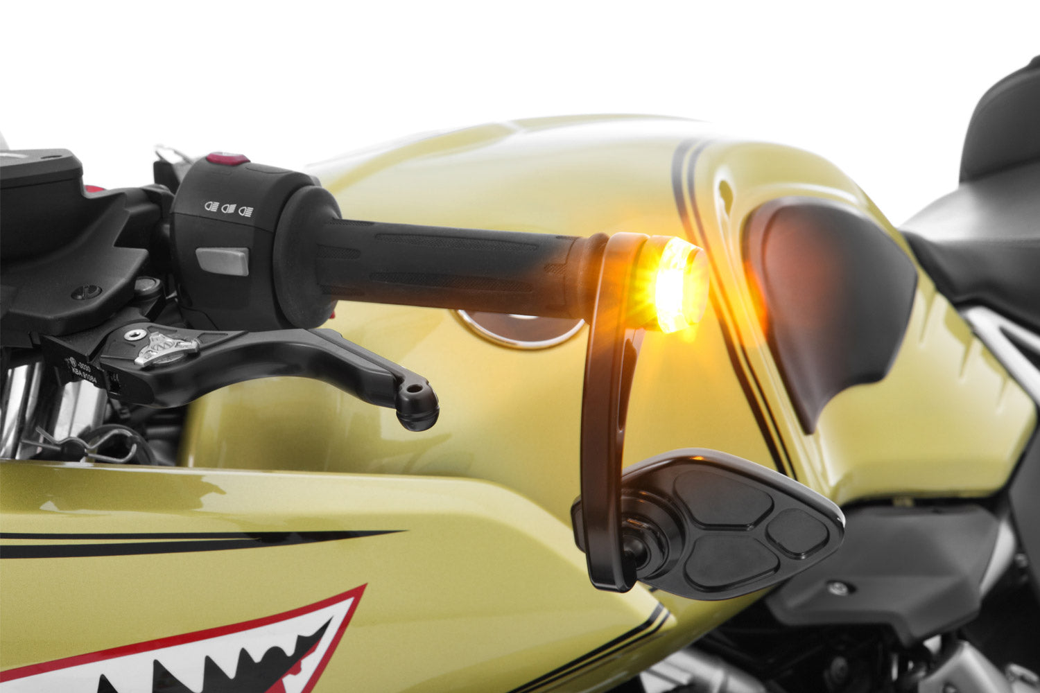 Adapter for handlebar end mirror and mo.Blaze Disk indicator
