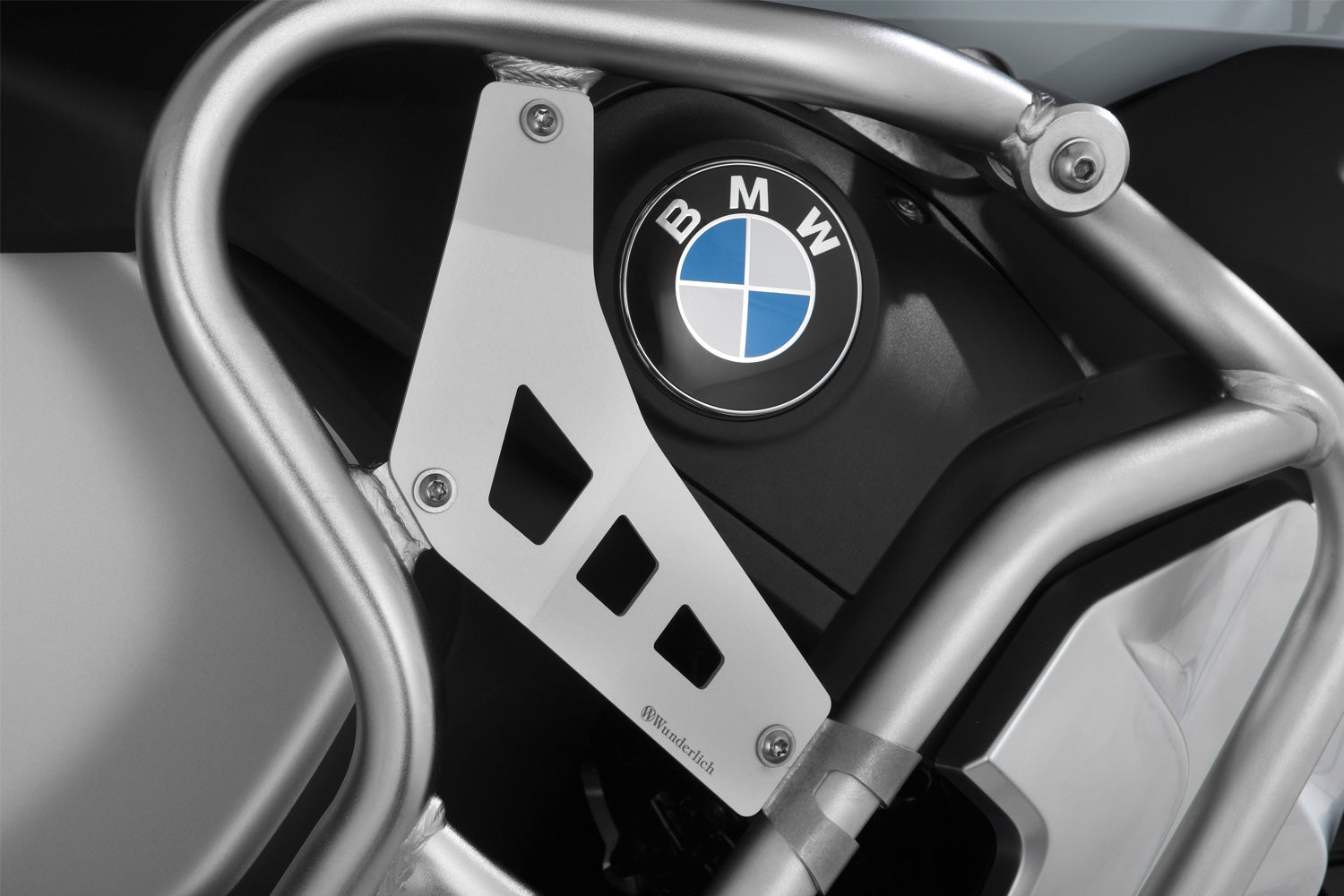 Wunderlich filler plates for tank protection bar extension R 1250 GS Adventure