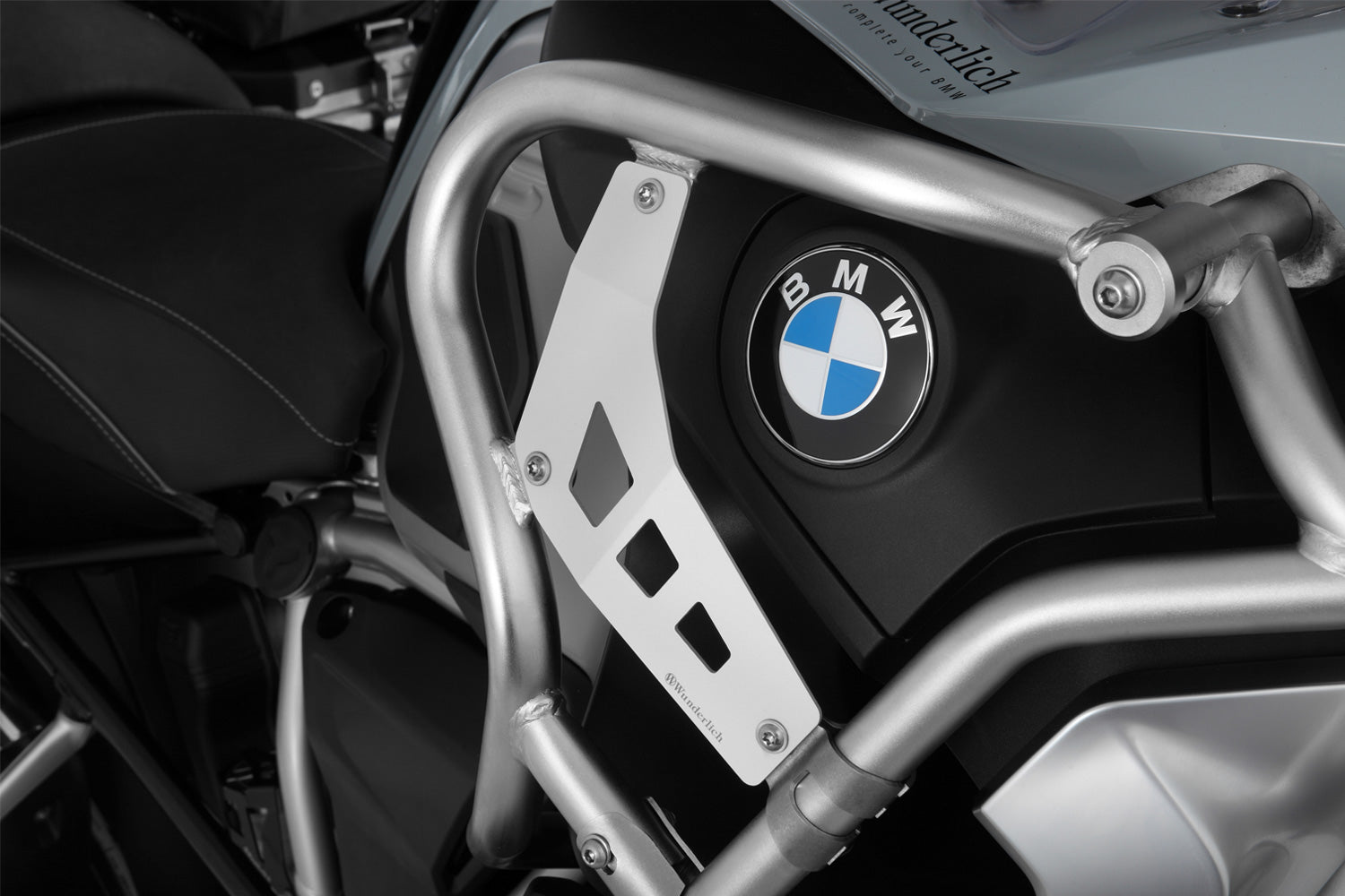 Wunderlich filler plates for tank protection bar extension R 1250 GS Adventure