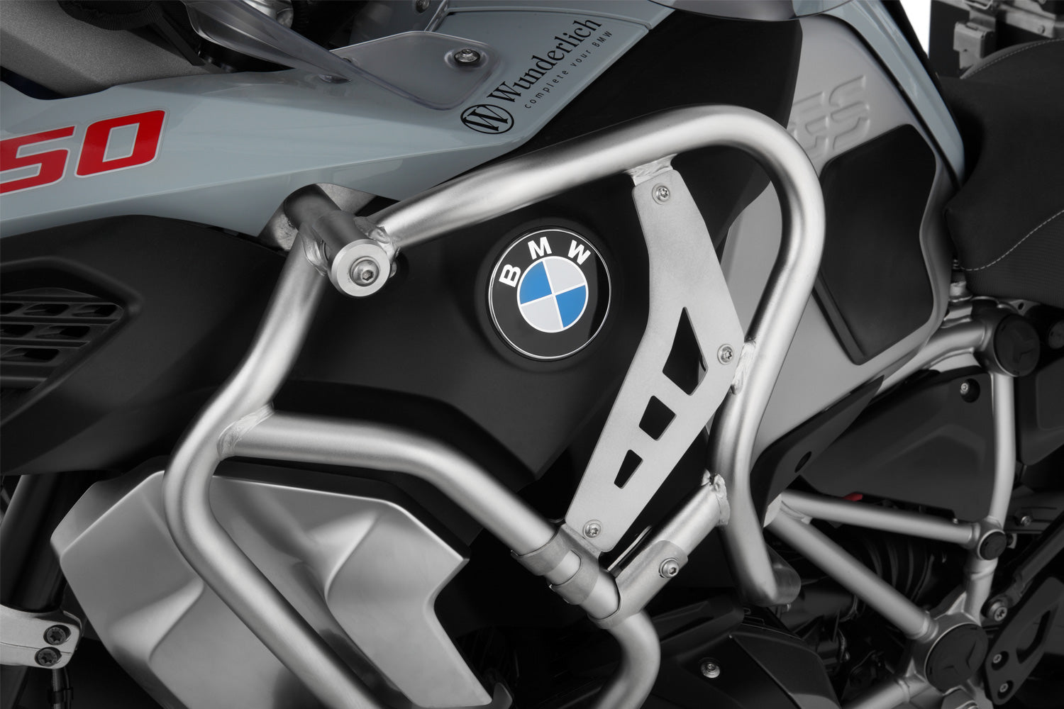 Wunderlich filler plates for tank protection bar extension R 1250 GS Adventure