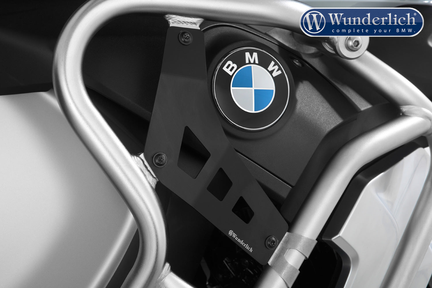 Wunderlich filler plates for tank protection bar extension R 1250 GS Adventure