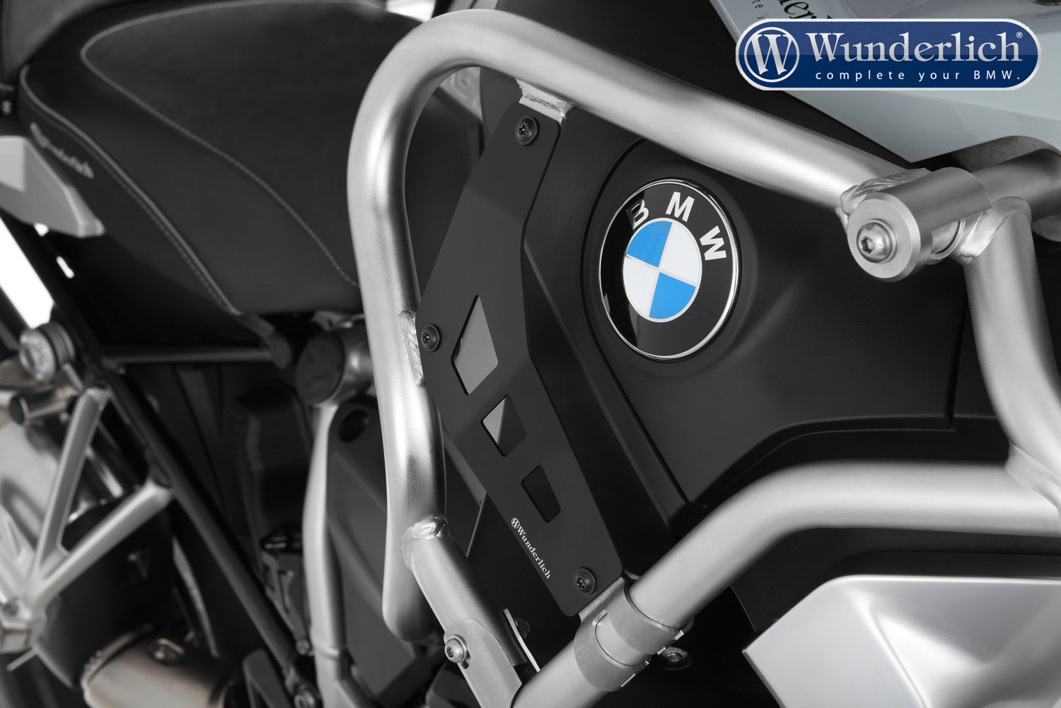 Wunderlich filler plates for tank protection bar extension R 1250 GS Adventure