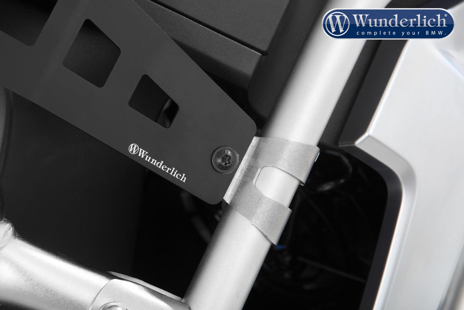 Wunderlich filler plates for tank protection bar extension R 1250 GS Adventure