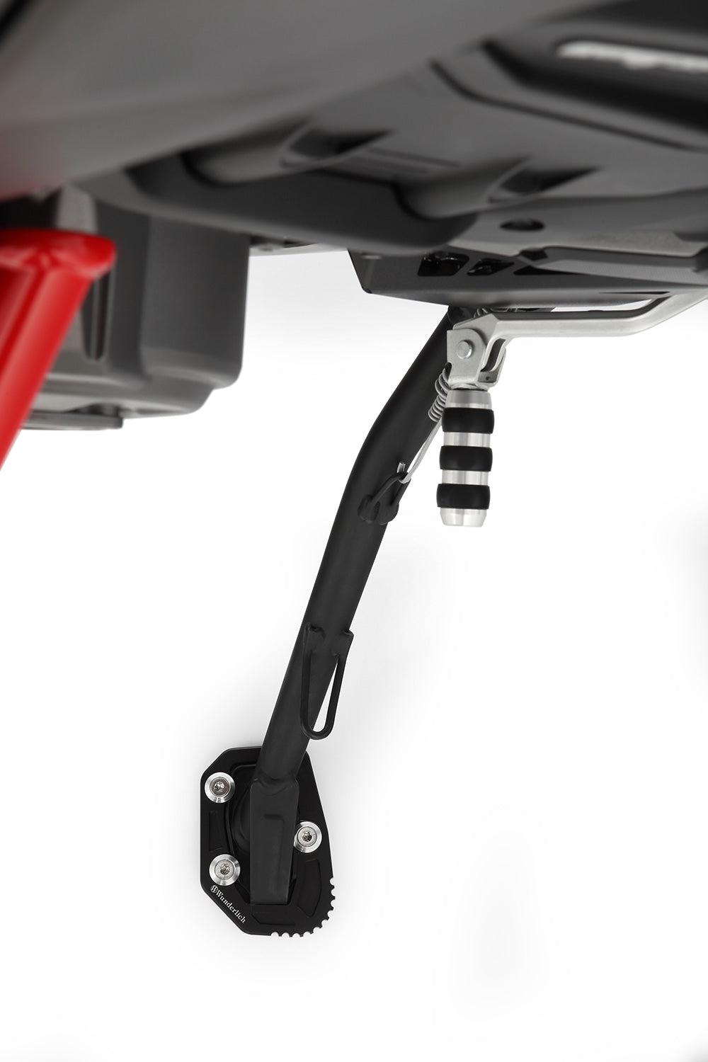 Wunderlich side stand enlarged support Ducati