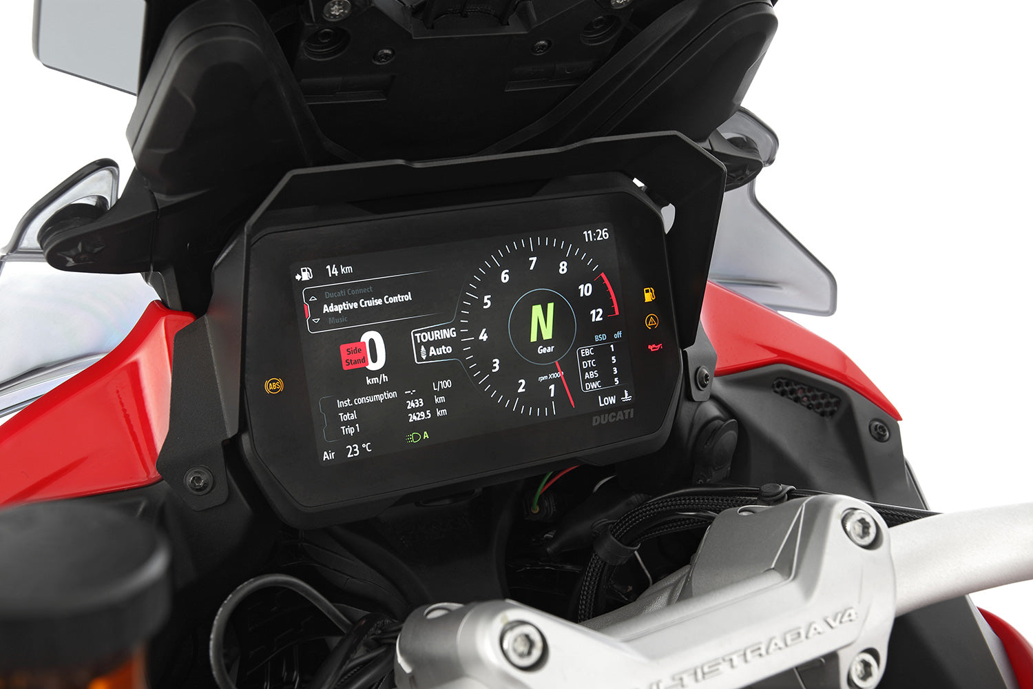 Wunderlich glare shield for cockpit Multistrada V4