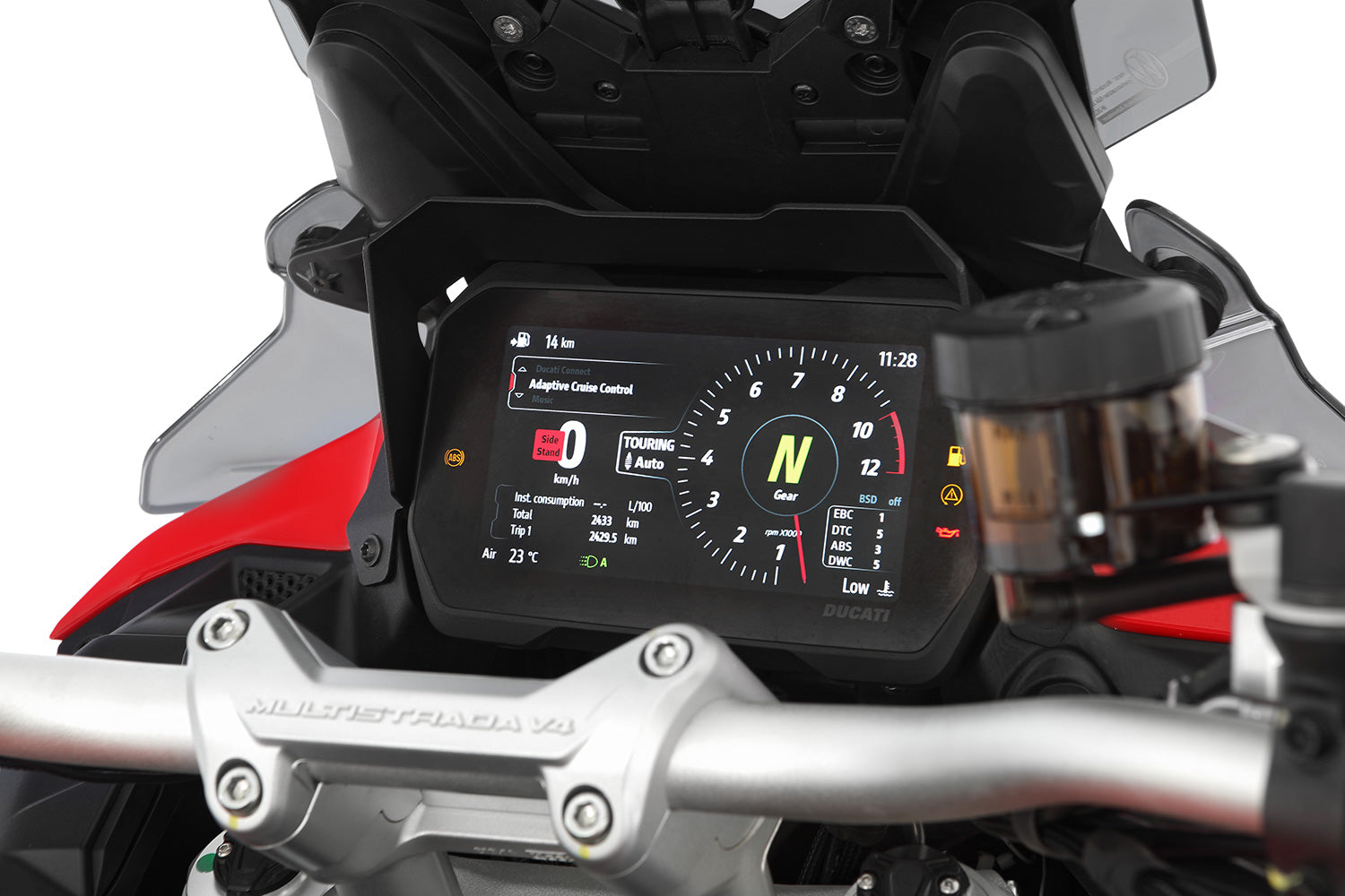 Wunderlich glare shield for cockpit Multistrada V4