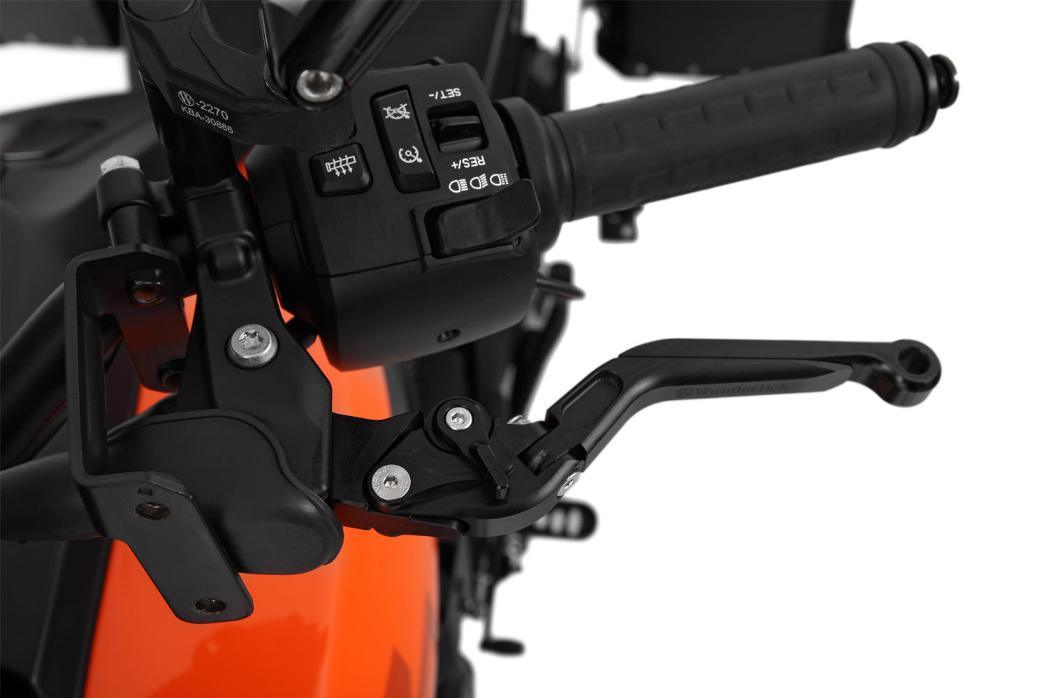 Wunderlich clutch lever - hinged H-D Pan America