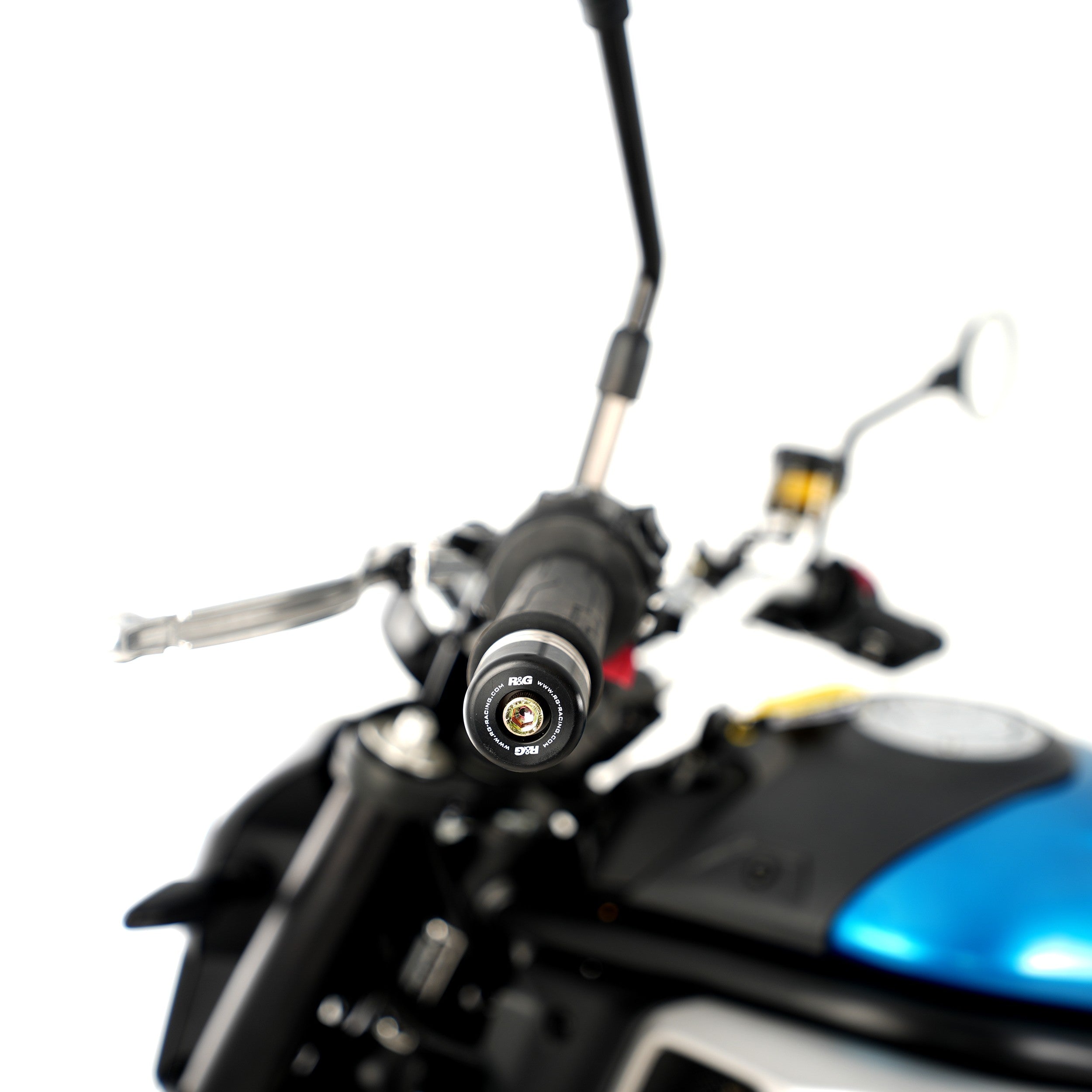 Bar End Sliders for the CFMoto 450SS, 450SR '23-, 700CL-X Heritage '21-, 650GT '19-, 300NK '21- & Vmoto Stash '24- and 7 others.
