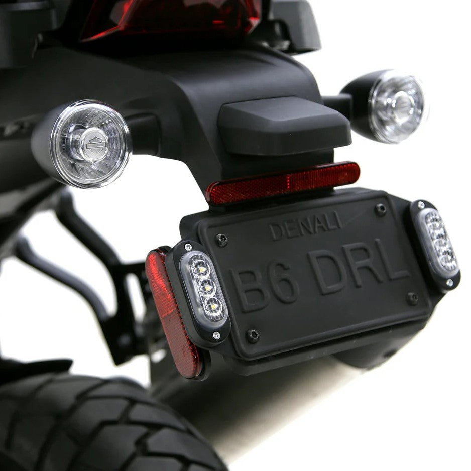 Denali Plug-&-Play Rear T3 Turn Signal License Plate Kit for Harley-Davidson Pan America 1250