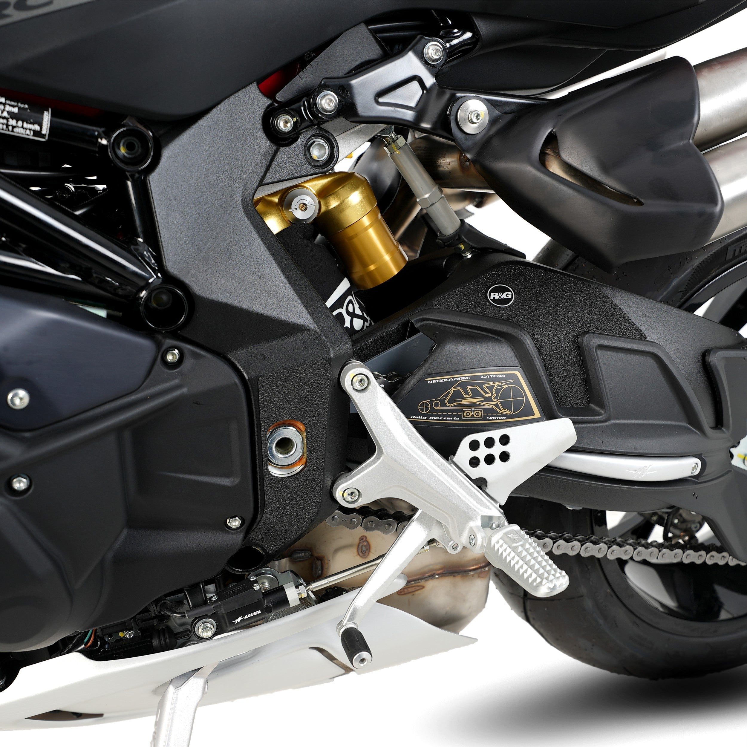 R&G Boot Guard Kit for MV Agusta Brutale 1000RR '20-25 & Brutale 1000RS '24-25.