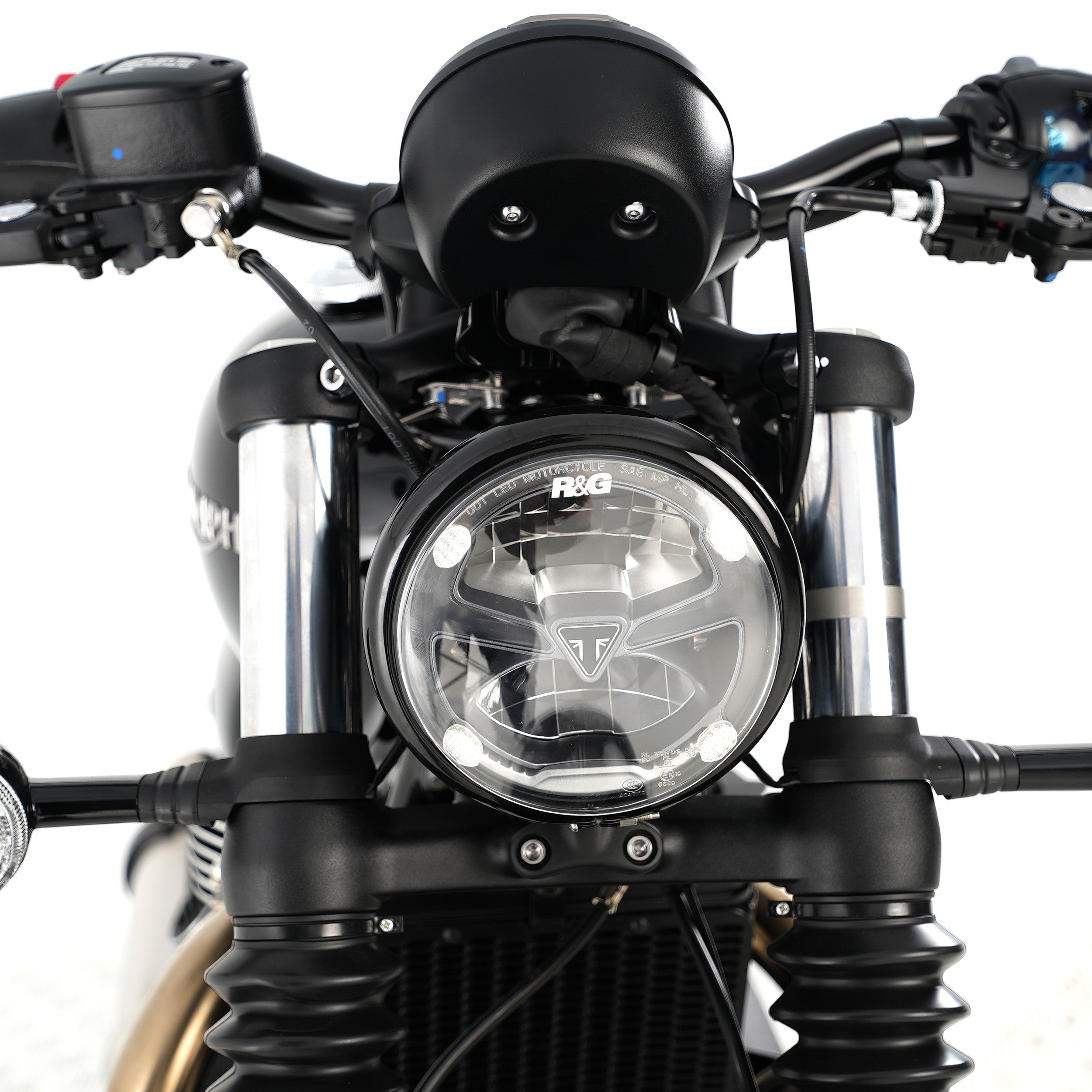 Headlight Shield for Indian FTR1200 (S) '19-25, Scout Bobber '20-  & Triumph Scrambler 1200 XC/XE '19-, Bonneville Bobber '21-25