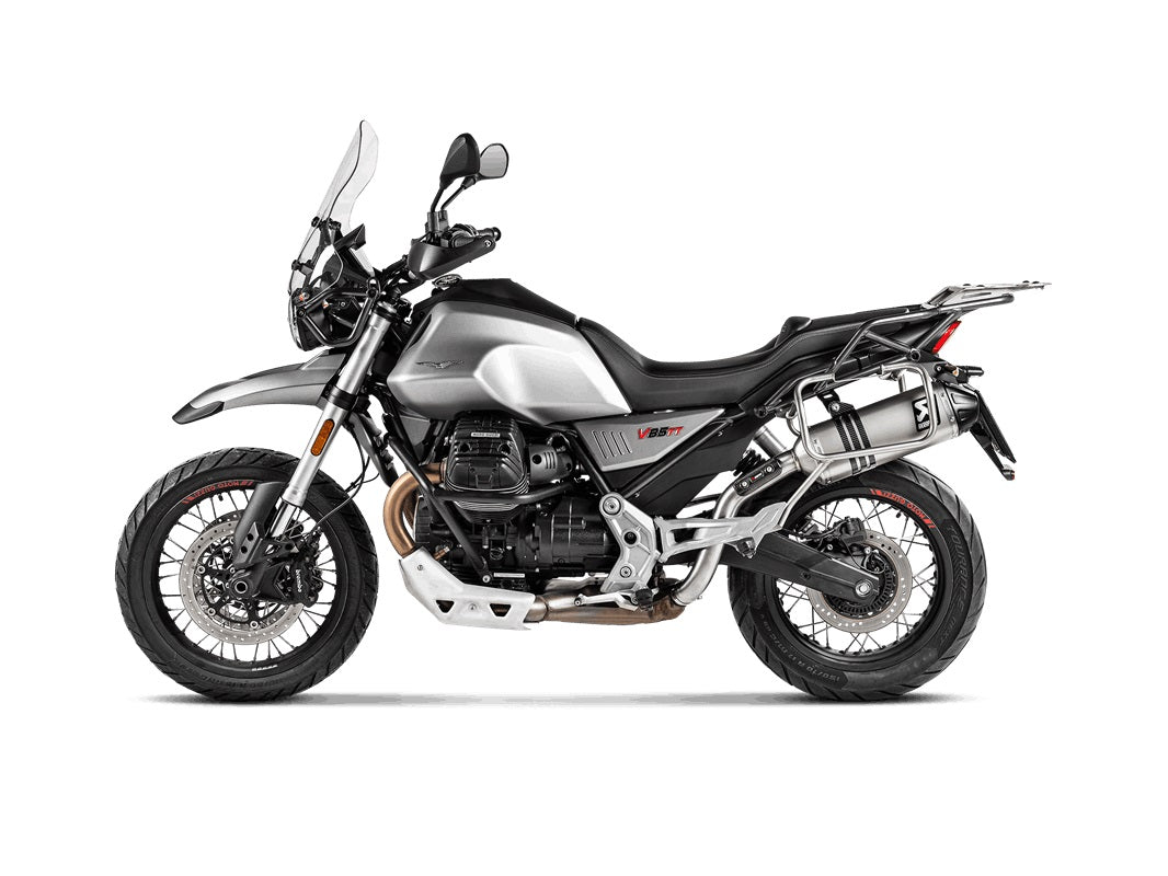 MOTO GUZZI, V85 TT / Strada / Travel (850cc), 2019, 2024, Akrapovic Exhausts, S-MG8SO2-HFTT