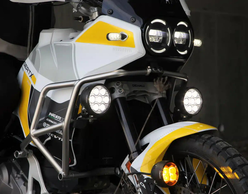 Denali OE Crashbar Light Mounts - Ducati DesertX