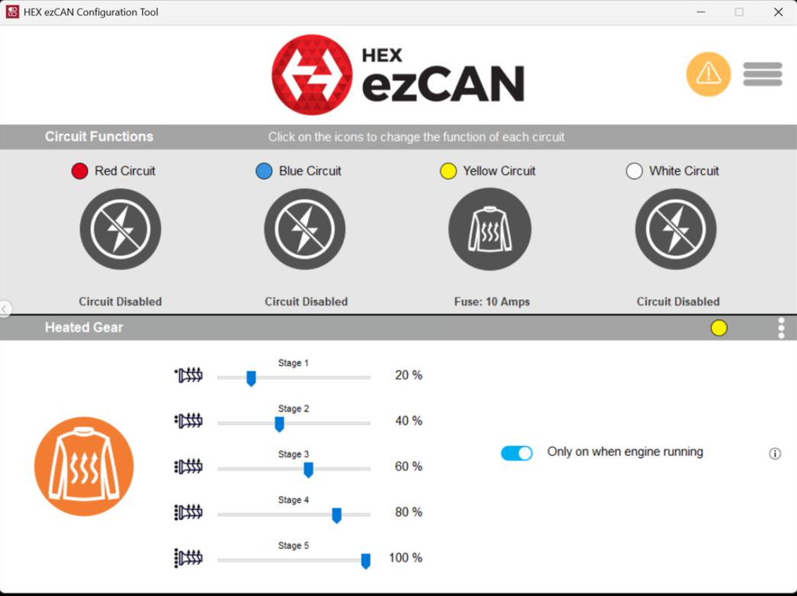 HEX ezCAN Heated Gear Cable (Keis connector and generic adapter)