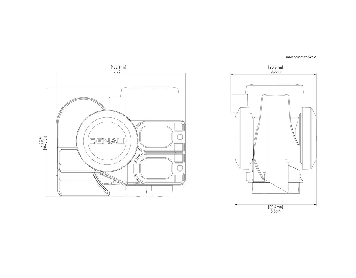 Denali SoundBomb Compact Dual-Tone Air Horn