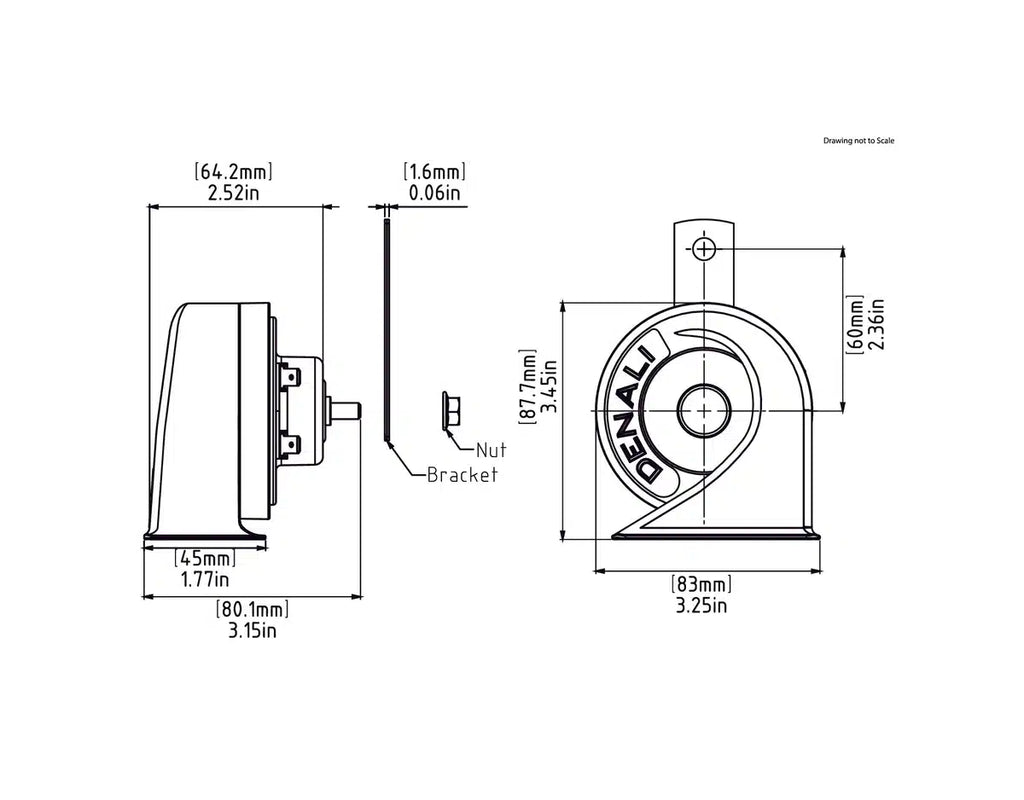 Denali SoundBomb Mini Electromagnetic Low Tone Horn