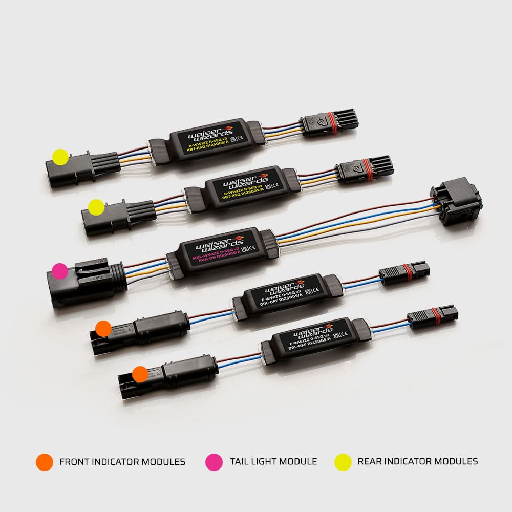 Weiser Technik WEISER WIZARDS – BMW Multifunction Indicators Re-Sequencing Modules R1250 GS/A 2021+ (Full Kit)